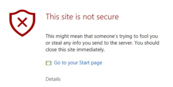 this site is not secure